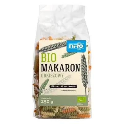 MAKARON (ORKISZOWY TRÓJKOLOROWY) ŚLIMACZKI BIO 250 g - NIRO