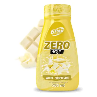 6PAK Syrop Zero 500 ml o smaku białej czekolady