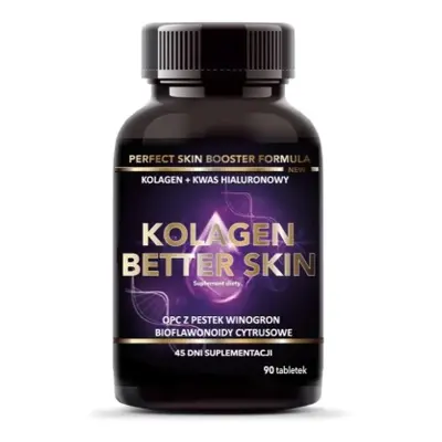 Kolagen Better Skin Kwas Hialuronowy + Cynk + Witamina C + Bioflawonoidy 90 tabletek Intenson