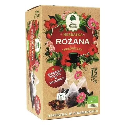 HERBATKA RÓZANA PIRAMIDKI BIO (15 x 3 g) - DARY NATURY