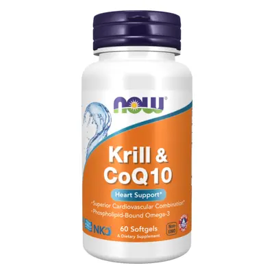 NOW FOODS Neptune Krill & Q10 - Olej z kryla 500 mg z Koenzymem Q10 50 mg (60 kaps.)