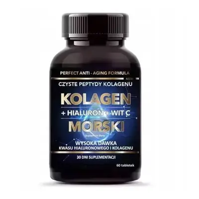 Intenson Kolagen morski + Witamina C + hialuron 60 tabletek