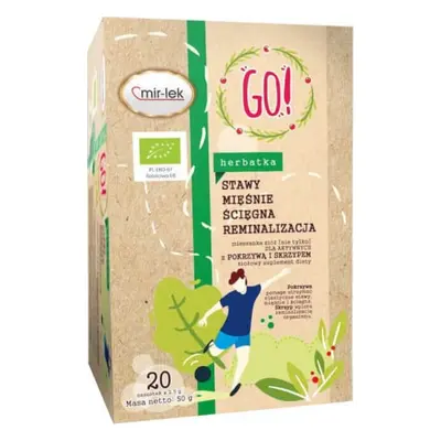 HERBATKA GO! MIĘŚNIE -STAWY - ŚCIĘGNA REMINALIZACJA BIO 20 x 2,5 g MIR LEK