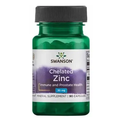 Swanson Albion Chelat Cynku (Chelated Zinc) 30 mg 90 kapsułek