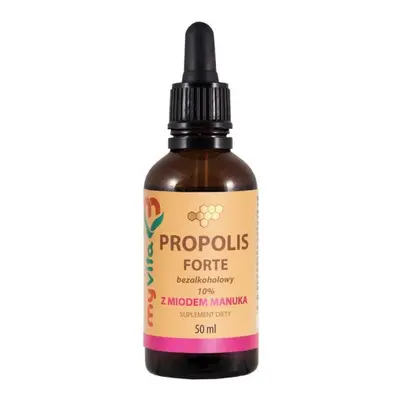 Propolis forte 10% 140 mg z miodem manuka 168 mg krople 50ml MyVita