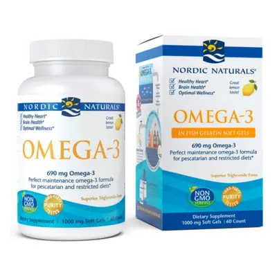 Nordic Naturals Omega-3 690 mg 60 kapsułek w rybiej żelatynie