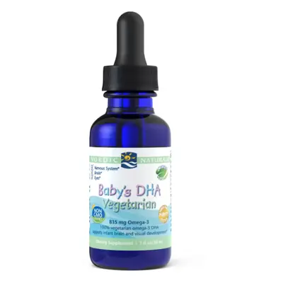 Nordic Naturals Baby's DHA wegetariańskie ekologiczne kwasy Omega-3 dla dzieci 30 ml