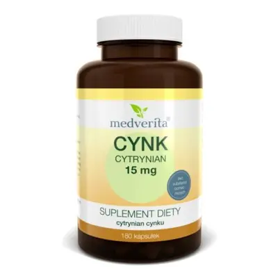 Medverita Cynk cytrynian 15 mg 180 K