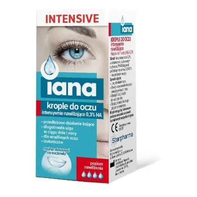 IANA Krople do oczu INTENSIVE intensywnie nawilżające 0,3% HA 10ml STARPHARMA