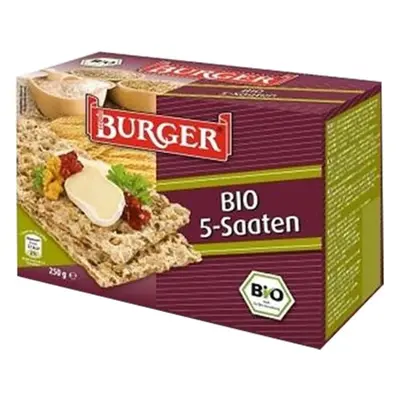 PIECZYWO CHRUPKIE RAZOWE 5 ZIAREN BIO 250 g - BURGER