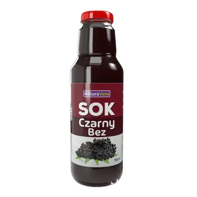 SOK Z CZARNEGO BZU 100 % 750 ml - NATURAVENA