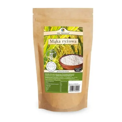 Mąka ryżowa pełnoziarnista bezglutenowa Pięć Przemian, 500g