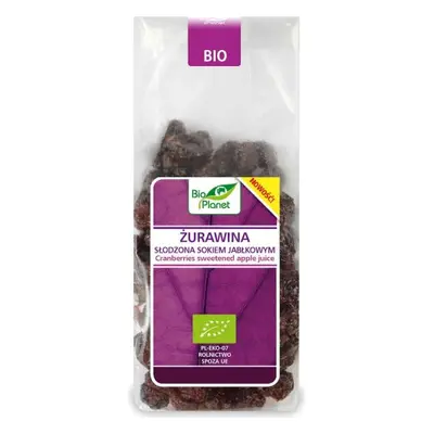 ŻURAWINA SŁODZONA SOKIEM JABŁKOWYM BIO 100 g - BIO PLANET