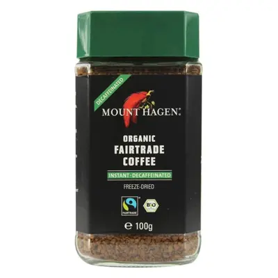 KAWA ROZPUSZCZALNA BEZKOFEINOWA FAIR TRADE BIO 100 g - MOUNT HAGEN