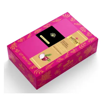 ZESTAW PREZENTOWY WCIERKA ODŻYWCZA Z WEGAŃSKA KERATYNĄ + SZCZOTKA DO MASAŻU GŁOWY - SATTVA