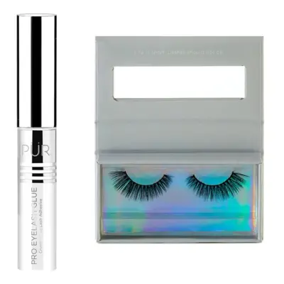 PÜR PRO EYELASH GLUE + PRO EYELASHES SOCIALITE klej do rzęs z witaminą E + rzęsy na pasku Social