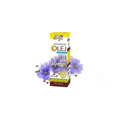 Naturalny olej lniany BIO (kwas omega-3,6,9, witamina B,E), 50 ml