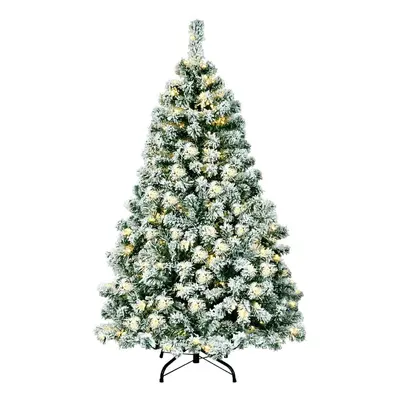 Sztuczna oszroniona choinka z lampkami LED 135 cm