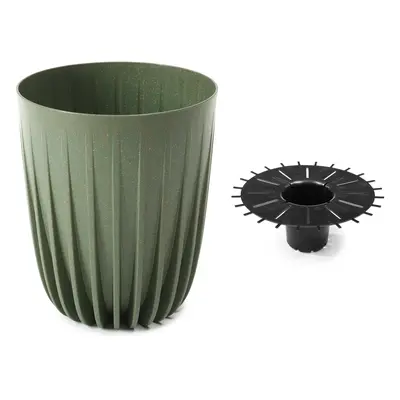Zielona doniczka MIRA ECO 390 mm Lamela