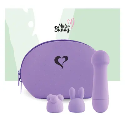 FeelzToys Mister Bunny Massage Purple - Wibrator wand z dodatkowymi końcówkami Fioletowy ▶️▶️ DY