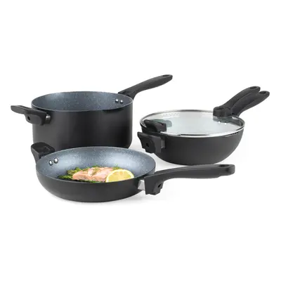 Zestaw Wok Rondel Patelnia Pokrywka Russell Hobbs 4el