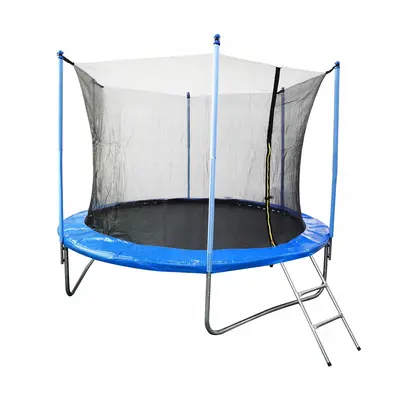 Wytrzymała okrągła trampolina dla dzieci z siatką i drabinką Meven, 244 cm