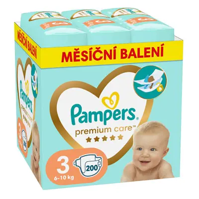 Pampers Premium Care Miesięczne opakowanie jednorazowych pieluszek dziecięcych rozm. 3 (200 szt)