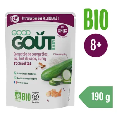 Good Gout BIO Krewetki z ryżem, cukinią i mlekiem kokosowym (190 g)