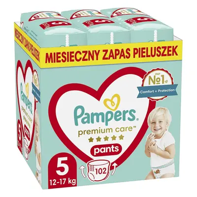 Pampers Premium Care Pants Miesięczne opakowanie pieluchomajtek rozm, 5 (102 szt)