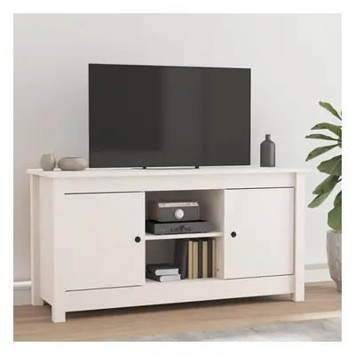 vidaXL Szafka pod telewizor, biała, 103x36,5x52 cm, drewno sosnowe