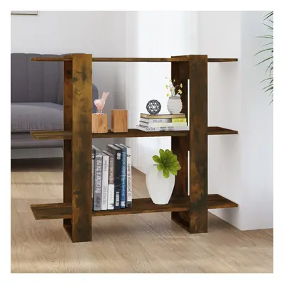 vidaXL Regał na książki/przegroda, opalany dąb, 100x30x87 cm