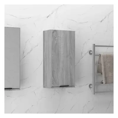 vidaXL Wisząca szafka łazienkowa, szary dąb sonoma, 32x20x67 cm