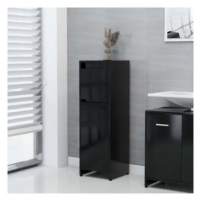 vidaXL Szafka łazienkowa, czarna, 30x30x95 cm, materiał drewnopochodny