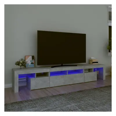 vidaXL Szafka pod TV z oświetleniem LED, szarość betonu, 230x36,5x40cm