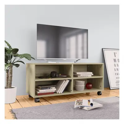 vidaXL Szafka pod TV, dąb sonoma, 90x35x35 cm, materiał drewnopochodny