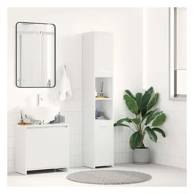 vidaXL Szafka łazienkowa, biała, 30x30x183,5 cm