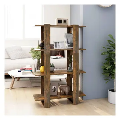 vidaXL Regał na książki/przegroda, opalany dąb, 80x30x123,5 cm