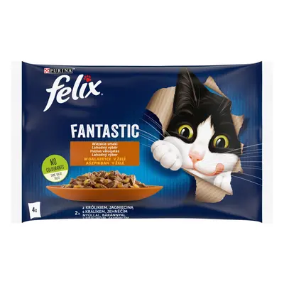 Felix Fantastic Karma dla kotów wiejskie smaki w galaretce (4 x 85 g) 340 g