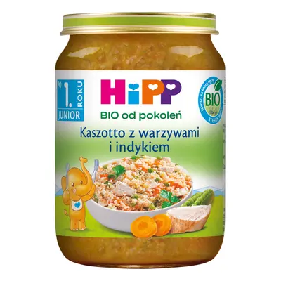 HiPP BIO Kaszotto z warzywami i indykiem po 12. miesiącu 250 g