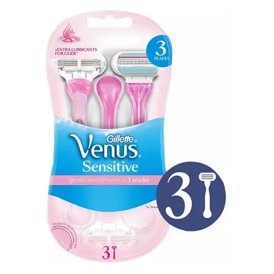 Gillette Venus Sensitive do skóry wrażliwej maszynka do golenia jednoczęsciowa 3 ostrza