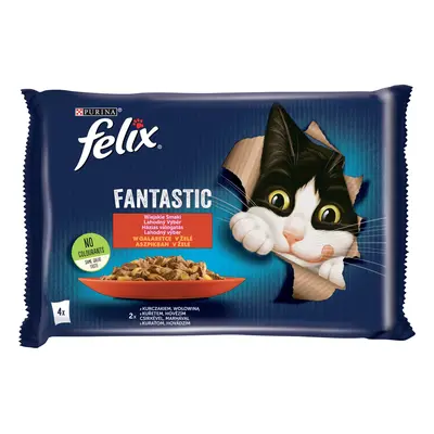 Felix Fantastic Karma dla kotów wiejskie smaki w galaretce (4 x 85 g) 340 g