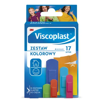 Viscoplast Zestaw plastrów kolorowy 4 rozmiary 17 sztuk