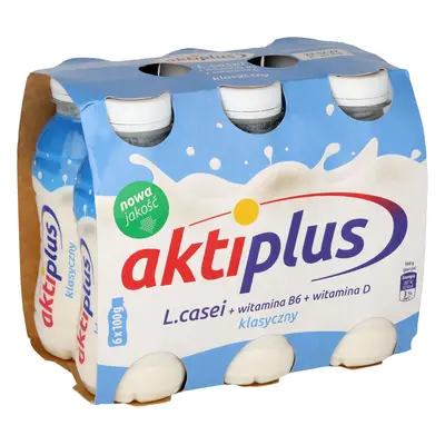 aktiplus Klasyczny L.casei + witamina B6 + witamina D (6x100 g) 600 g