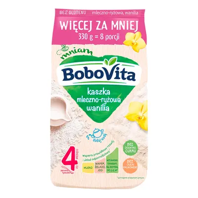 BoboVita Kaszka mleczno-ryżowa wanilia po 4 miesiącu 330 g