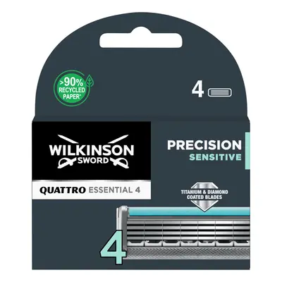 Wilkinson Sword Quattro Essential 4 Precision Sensitive Ostrza do maszynki do golenia 4 sztuki