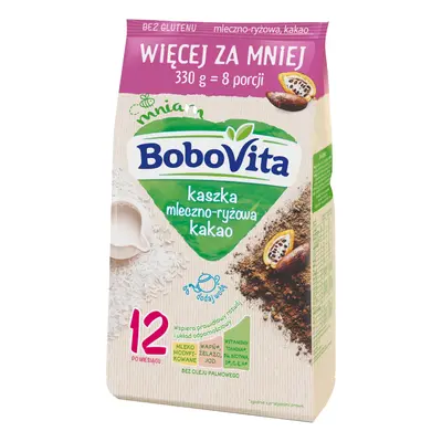 BoboVita kaszka mleczno-ryżowa kakao po 12 miesiącu 330g