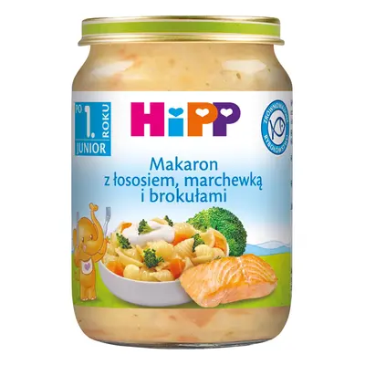 HiPP Makaron z łososiem, marchewką i brokułami 250 g