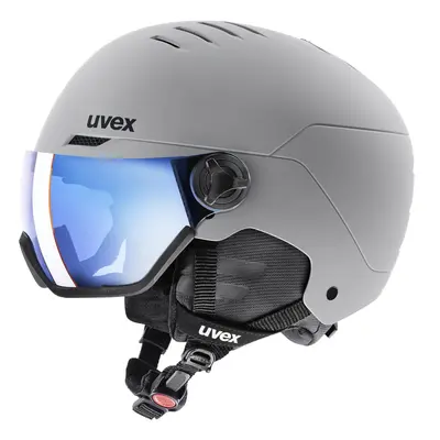 Uvex Wanted Visor, kask narciarski z daszkiem, szary