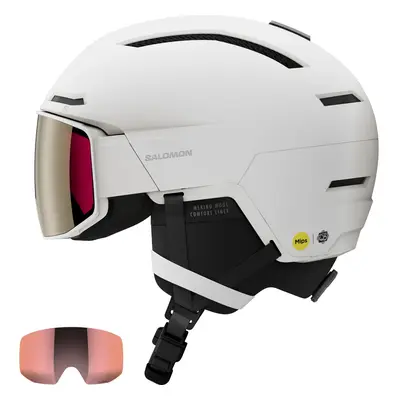 Salomon, Driver Prime Sigma Plus MIPS, kask narciarski z daszkiem, biały