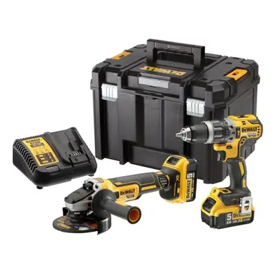 Akumulatorowy zestaw Combo DCD791 + DCG405 18V Li-Ion XR 2x5,0Ah, kufer TSTAK VI, DeWalt DCK2020